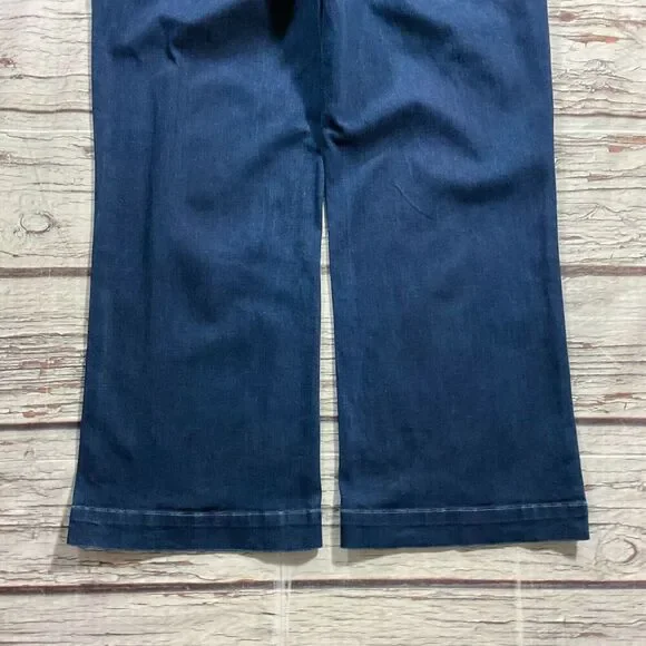 Lands End Womens Jeans sz 16W new Dark Wash Straight Trouser x28" Cotton Stretch - Picture 11 of 11